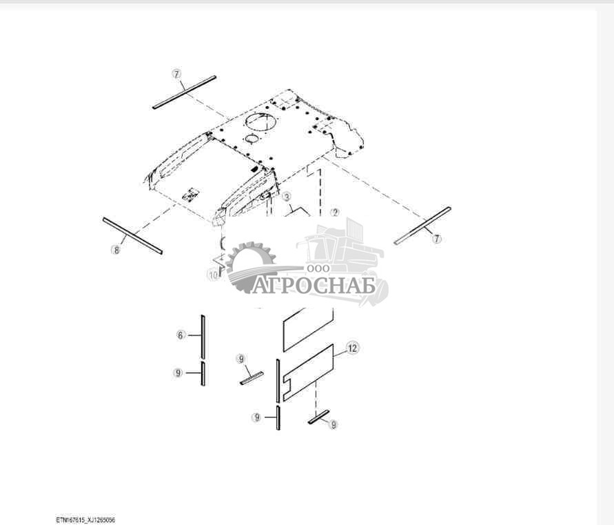 Heat Shields and Door Seals, Cab 